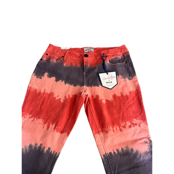 Revolution By Revolt Womens Tie-Dye Skinny Jeans Size 13 Cotton/Spandex - Picture 9 of 12